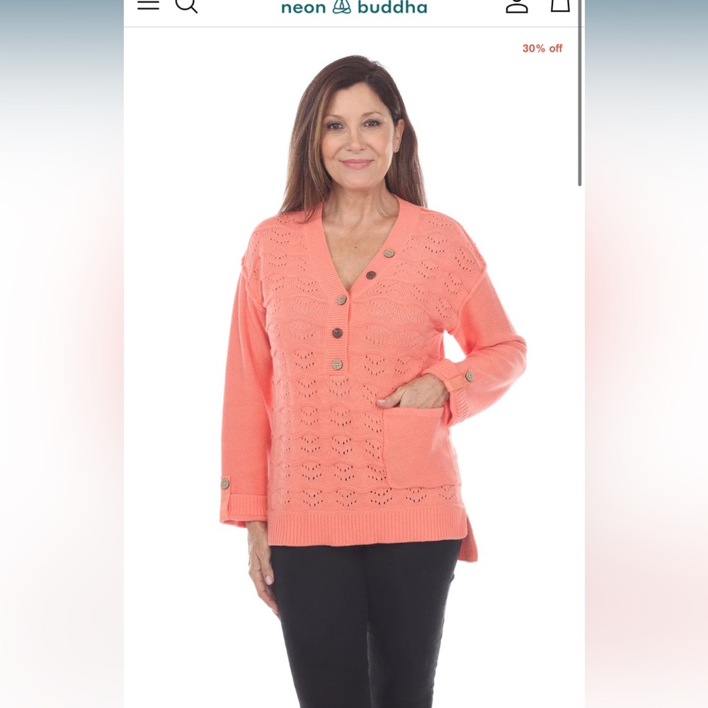 Coral Neon Buddha Infiniti Sweater